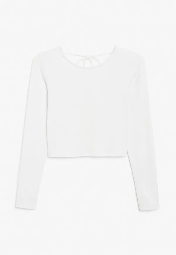 Open back crop top - White