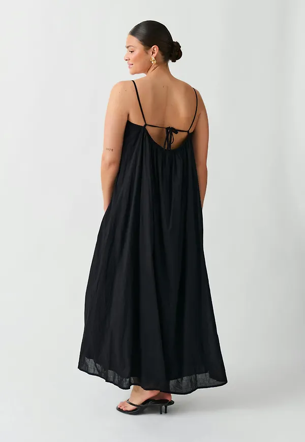 Open back maxi dress