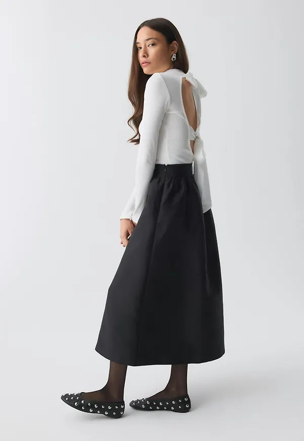 Gina Tricot - Open back top - Långärmade toppar - Vit - XS - Dam