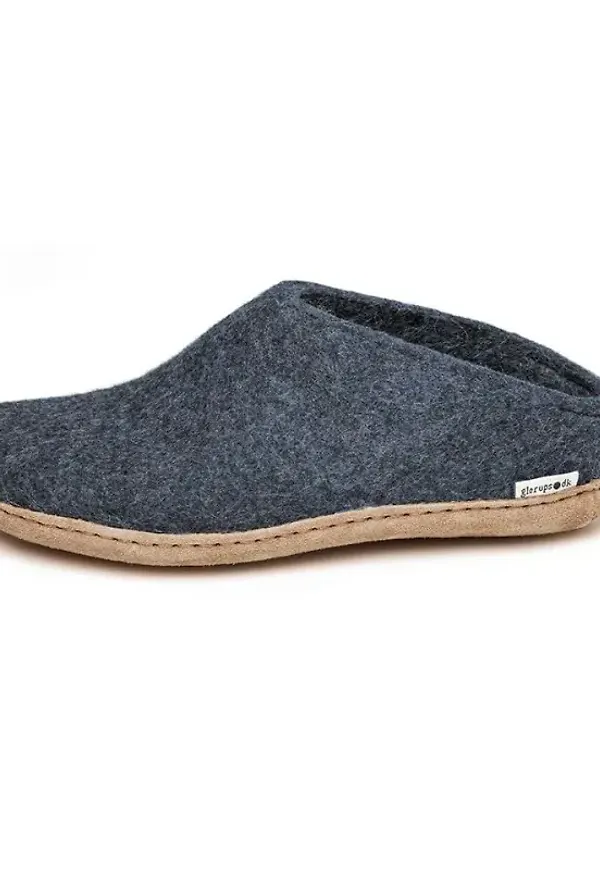 Open Heel Leather Sole