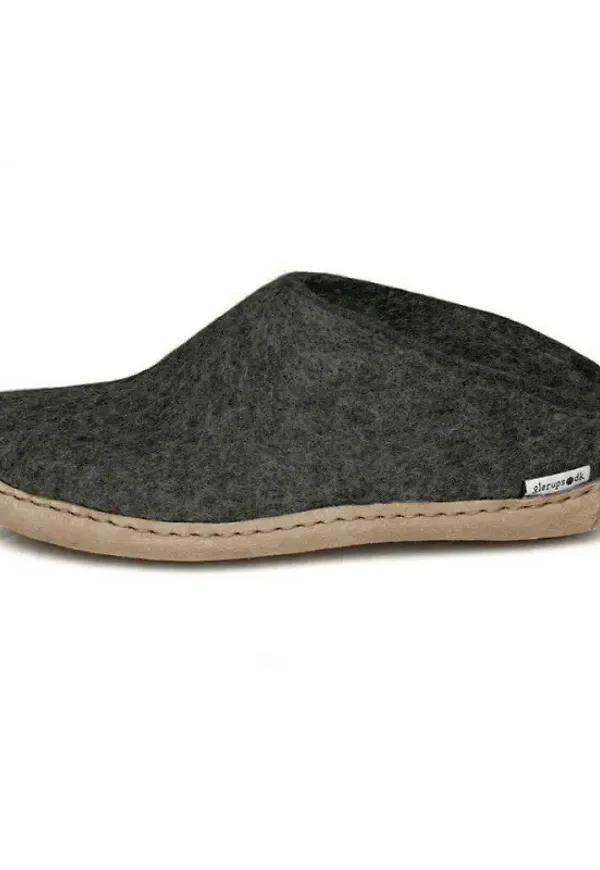 Open Heel Leather Sole