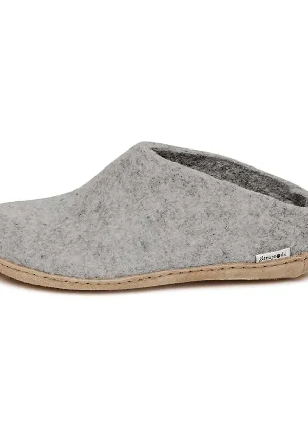 Open Heel Leather Sole