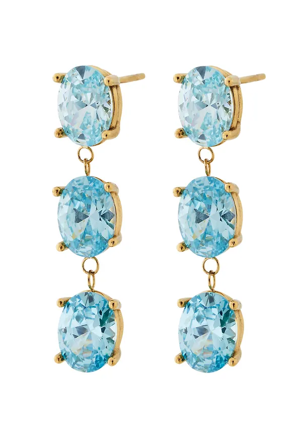 Orion earrings aqua