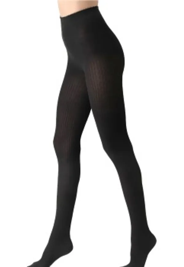 Oroblu Strumpbyxor Eco Sneakers Natural Rib Tights Svart S/M Dam