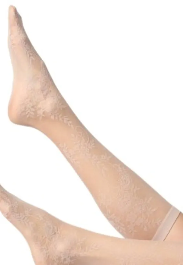 Oroblu Strumpbyxor Sherr Lace Knee Highs 30 Beige polyamid One Size Dam