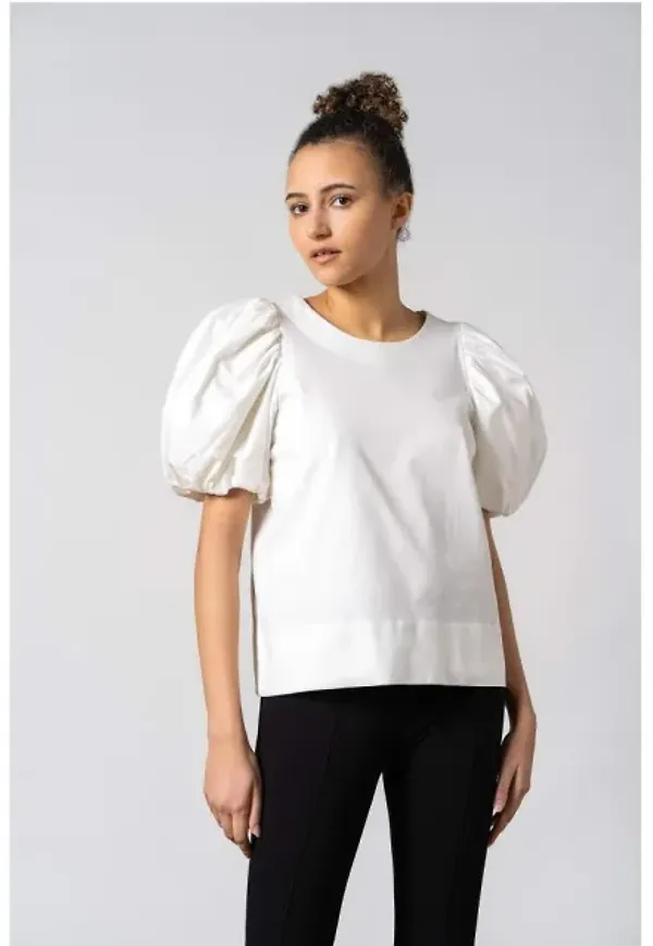 Osca Puff Top - Cloud White