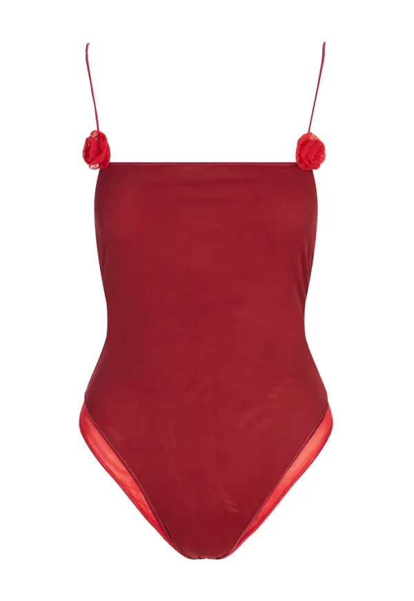 Oseree, Badkläder, Dam, S, Röd Bikini Baddräkt