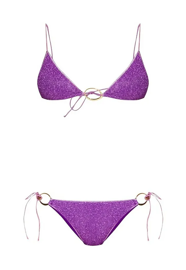 Oseree Appliquéd bikini Lila, Dam