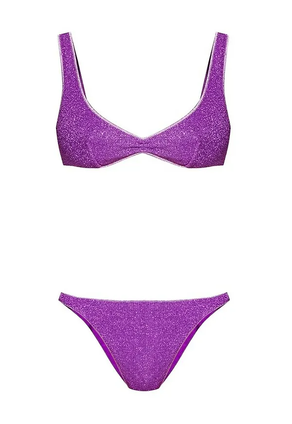 Oseree Bikini with lurex finish Lila, Dam