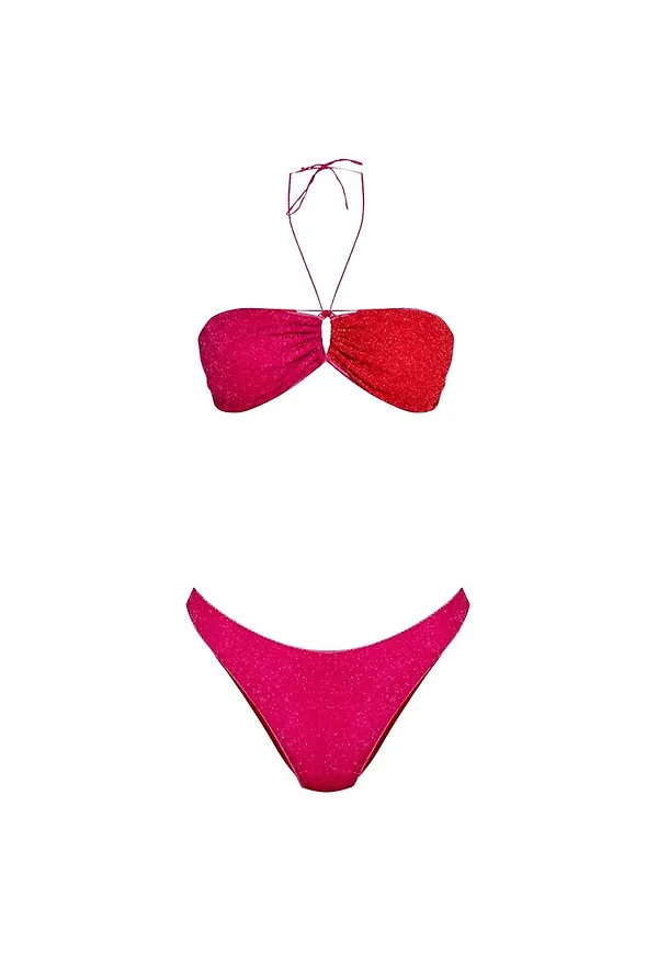 Oseree Bikini with lurex finish Röd, Dam