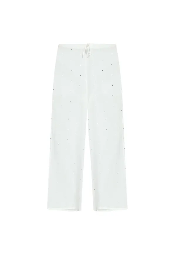 Oseree Cotton trousers Vit, Dam