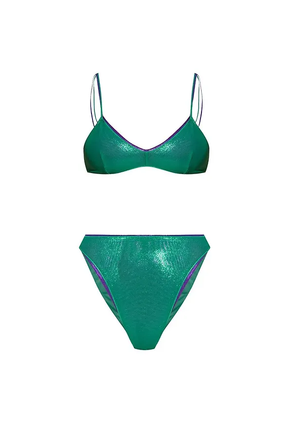 Oseree Glossy Bikini Grön, Dam