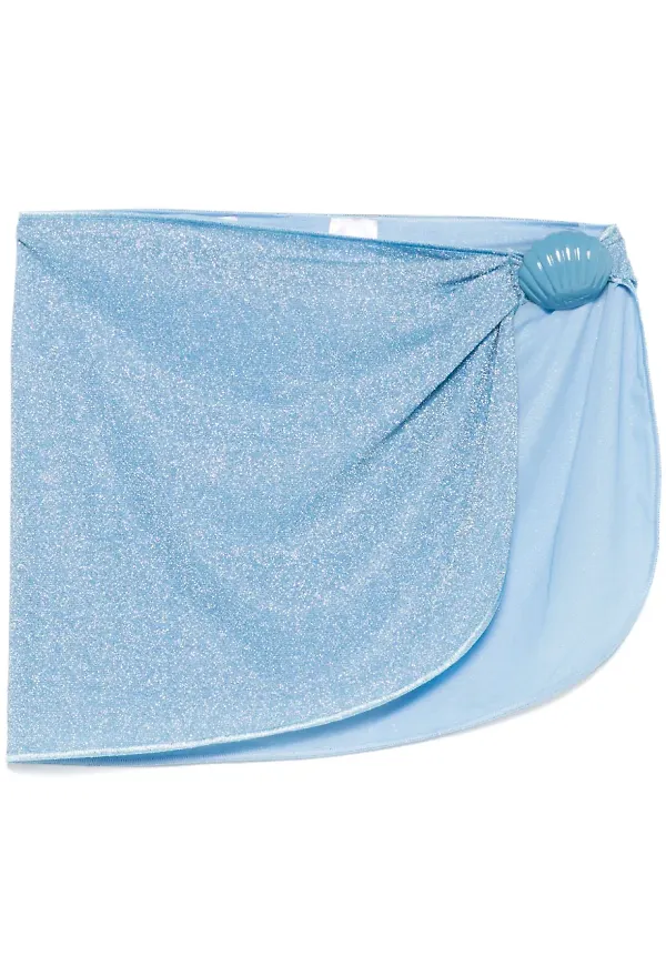 Oséree sarong med lurexdetalj - Blå