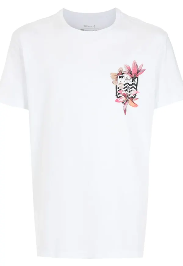 Osklen blommig t-shirt - Vit
