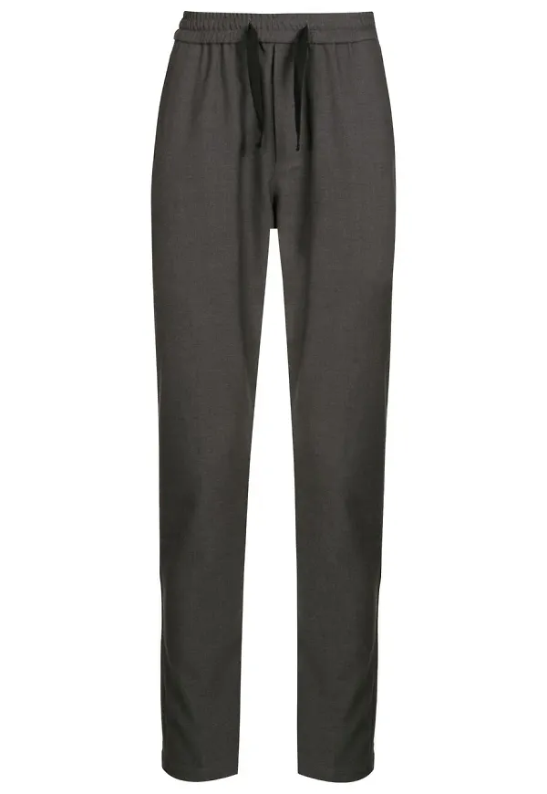 Osklen slacks med dragsko - Grå