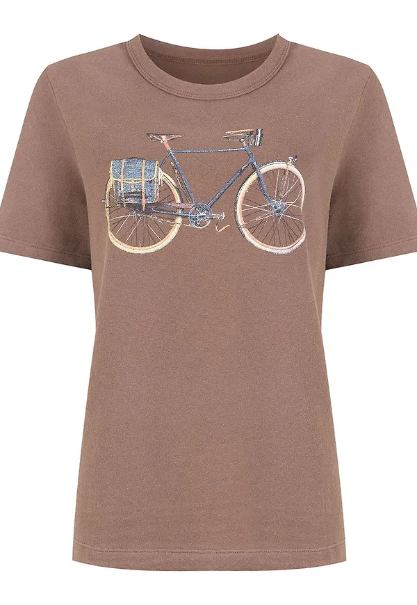 Osklen t-shirt med grafiskt tryck - Brun