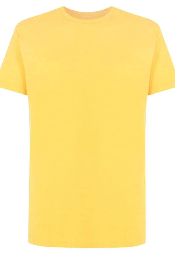 Osklen t-shirt med rundad hals - Gul