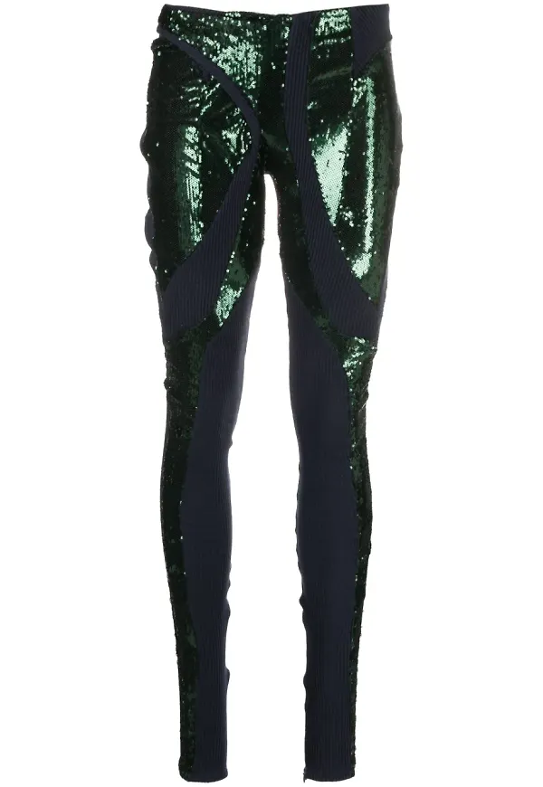 Ottolinger leggings med panel - Grön