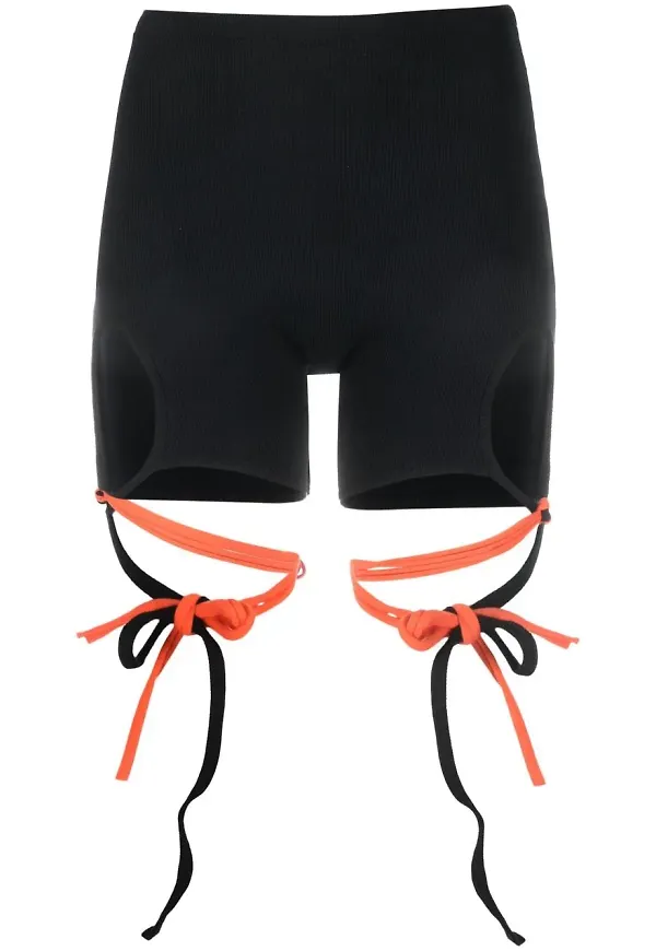 Ottolinger Lounge ribbade omlottshorts - Svart