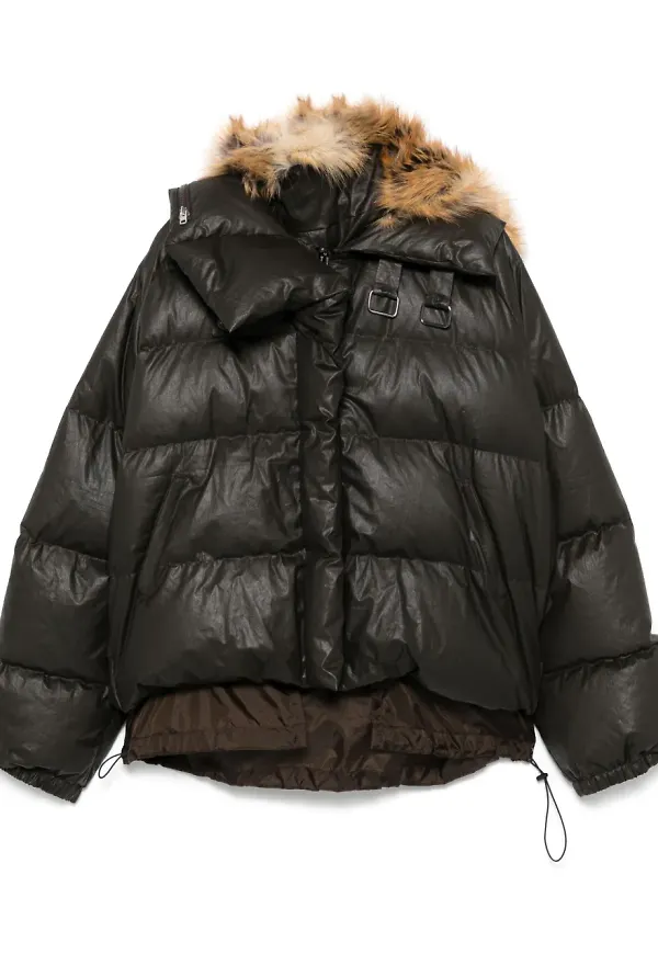 Ottolinger omarbetad puffjacka - Brun