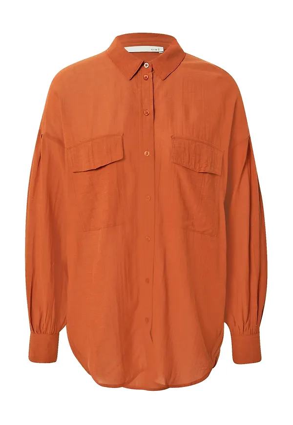 OUI Blus orangeröd