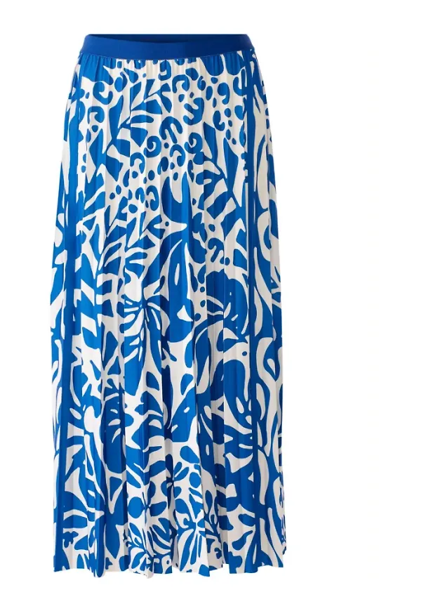 Oui Midi Skirts Blå, Dam