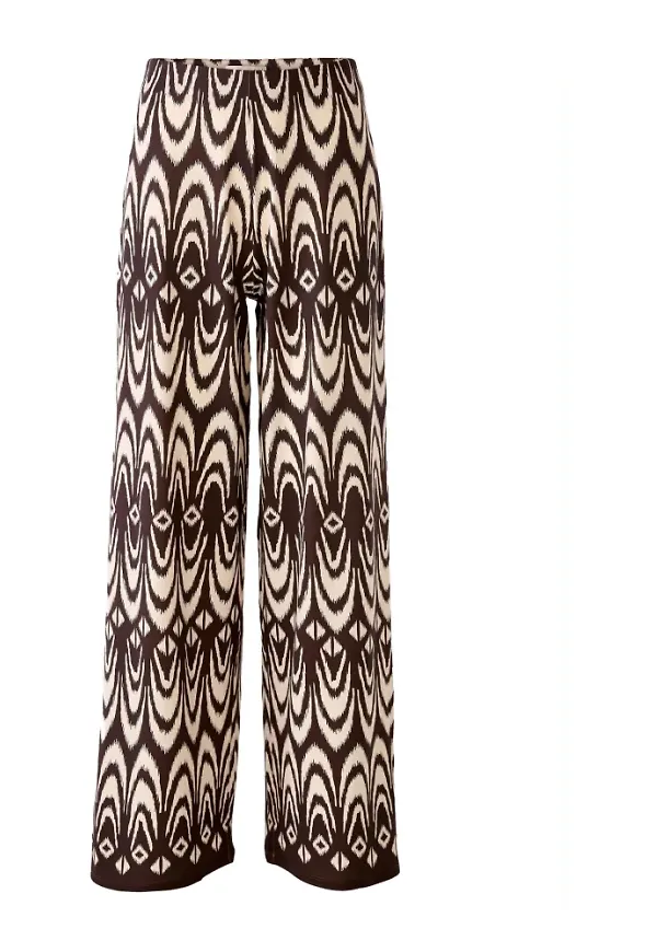 Oui Straight Trousers Brun, Dam