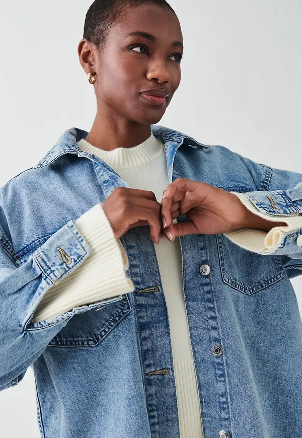 Oversize denim shirt