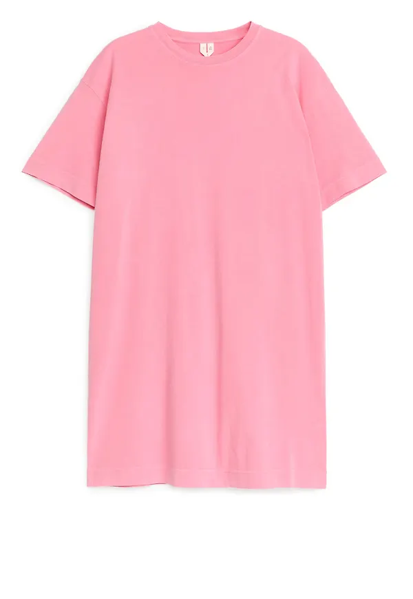 Oversize T-Shirt Dress - Pink