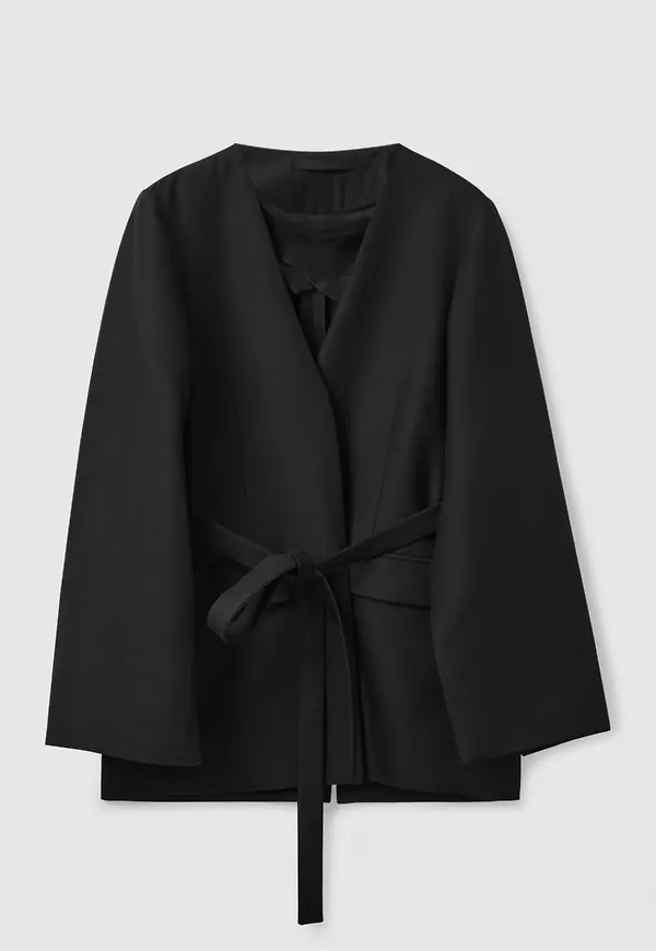 OVERSIZED-FIT COLLARLESS BLAZER