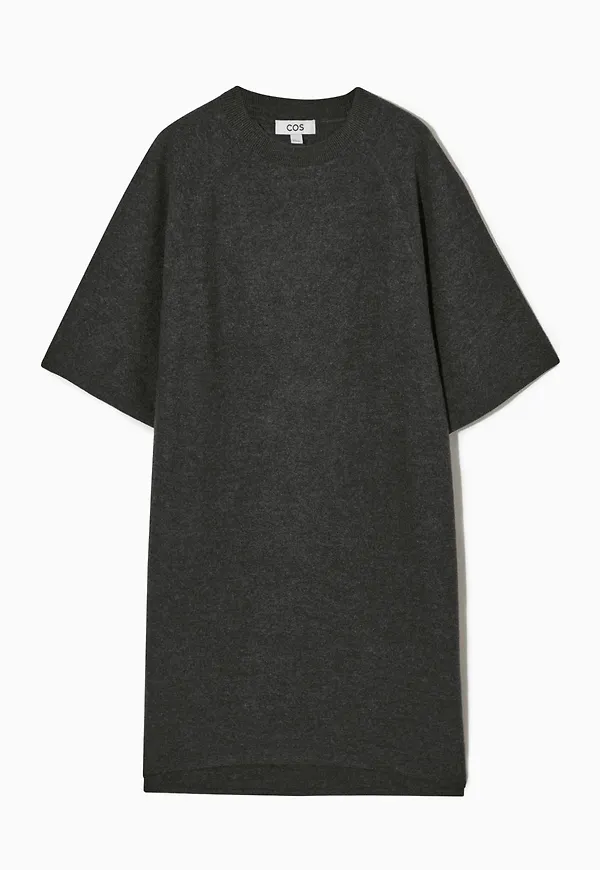 OVERSIZED-FIT WOOL T-SHIRT DRESS