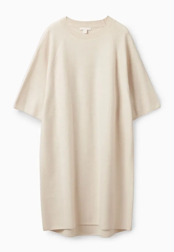 OVERSIZED-FIT WOOL T-SHIRT DRESS