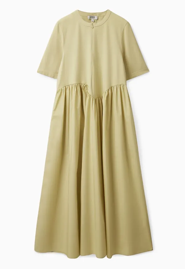 OVERSIZED ASYMMETRIC-WAIST DRESS