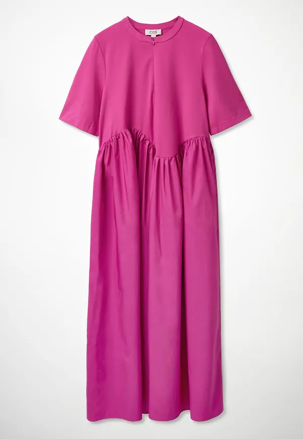 OVERSIZED ASYMMETRIC-WAIST DRESS