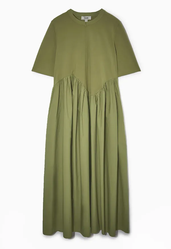 OVERSIZED ASYMMETRIC-WAIST DRESS
