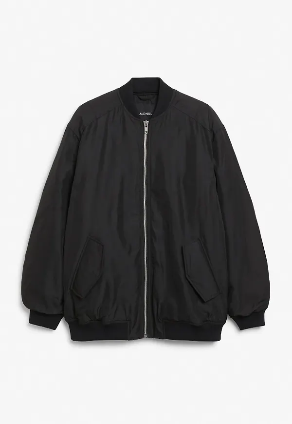 Oversized bomber jacket - Black