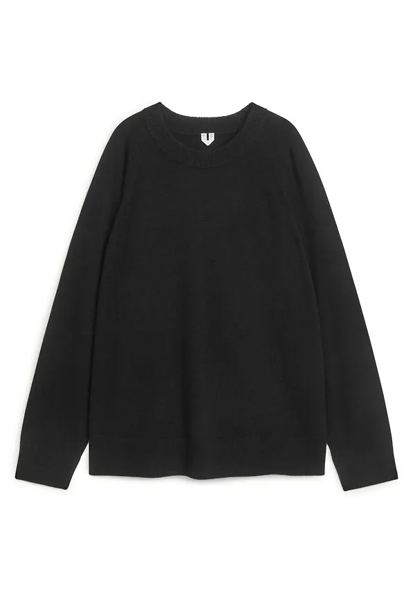 Oversized Cashmere Jumper - Black