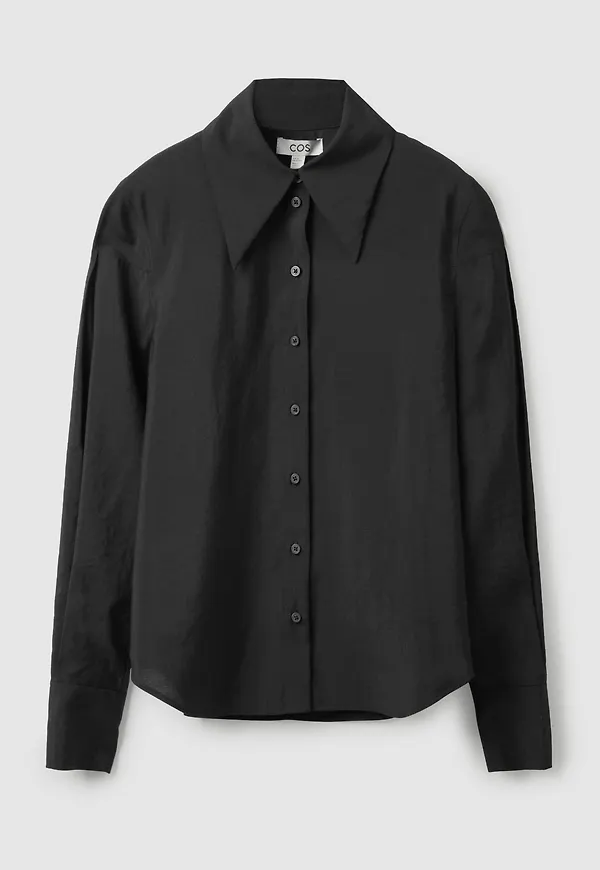 OVERSIZED COLLAR LONG-SLEEVE SHIRT