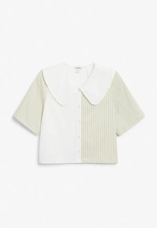 Oversized collar shirt - Green