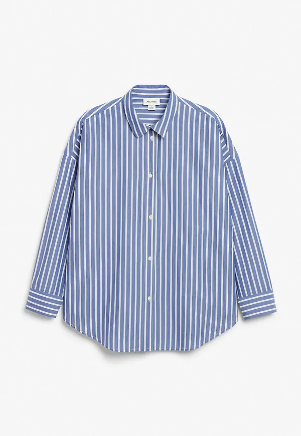 Oversized cotton shirt - Blue
