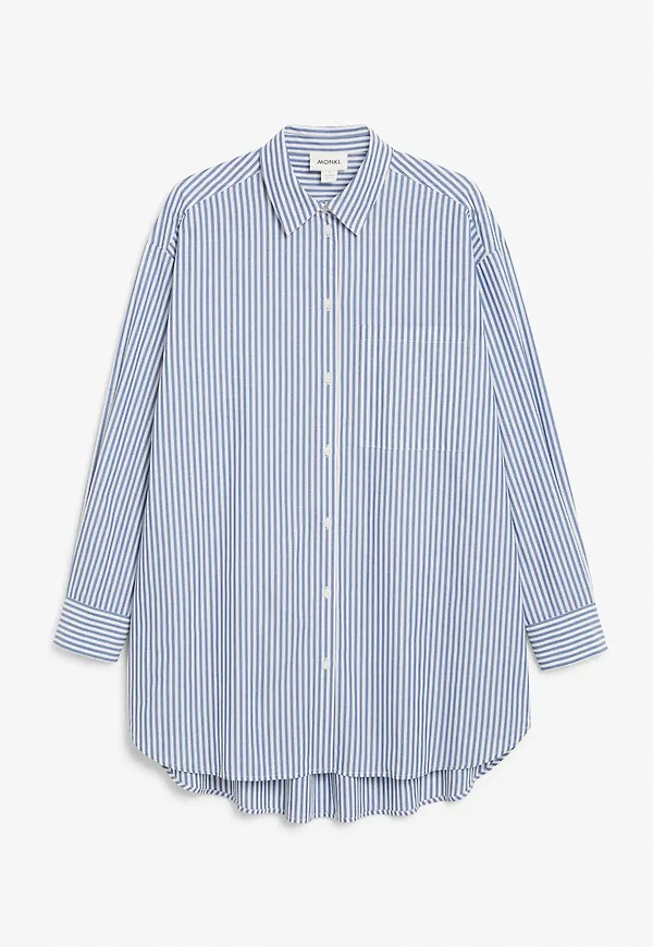 Oversized cotton shirt - Blue