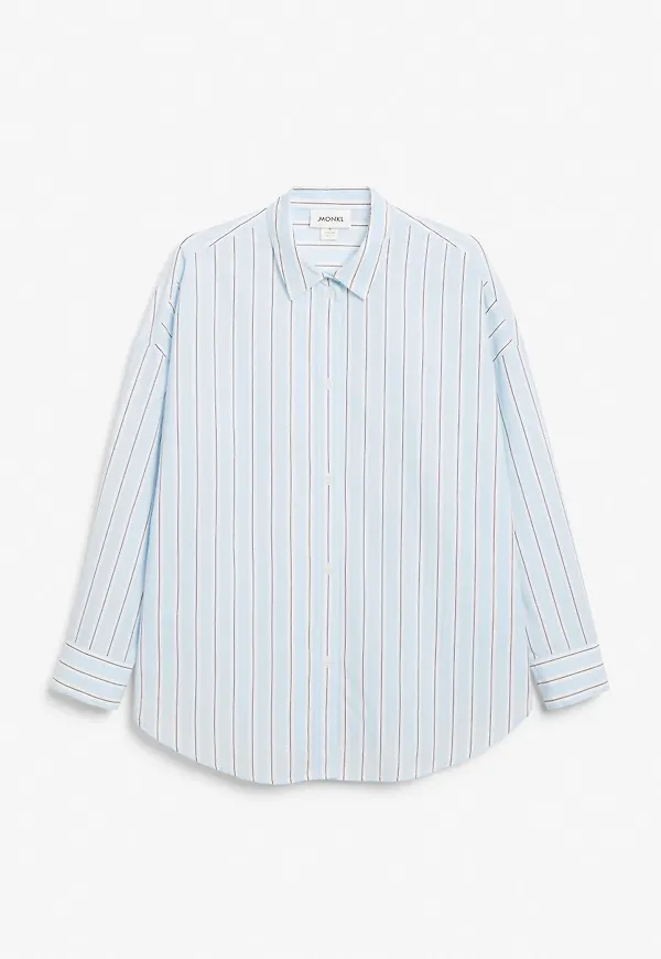 Oversized cotton shirt - Blue