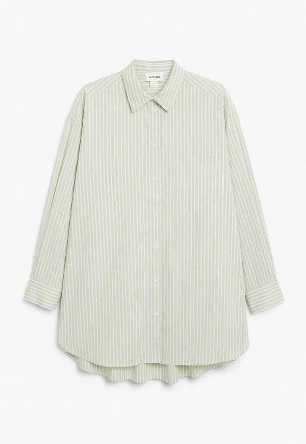 Oversized cotton shirt - Green