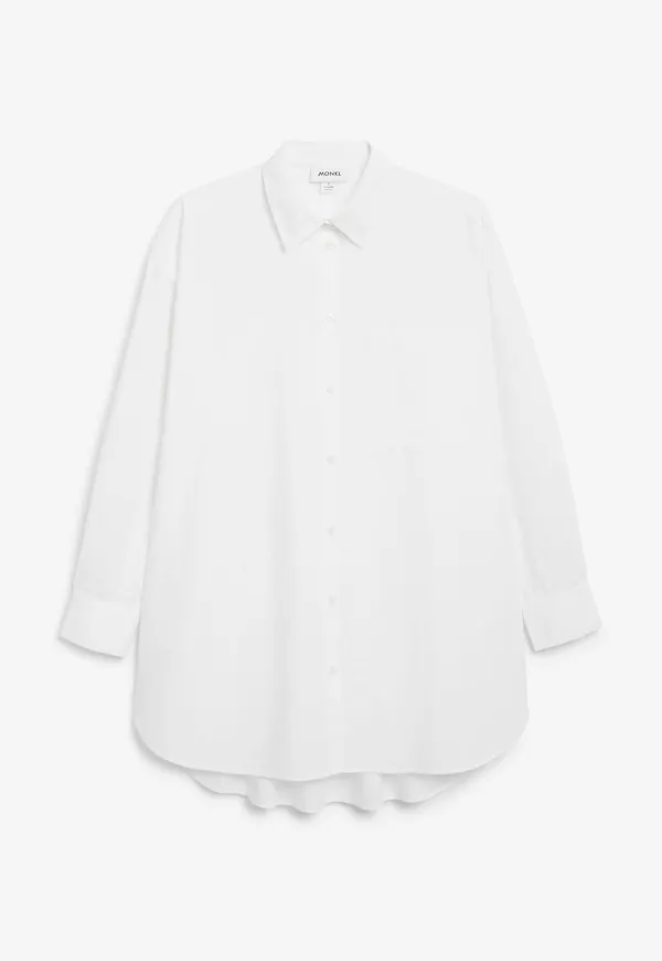 Oversized cotton shirt - White