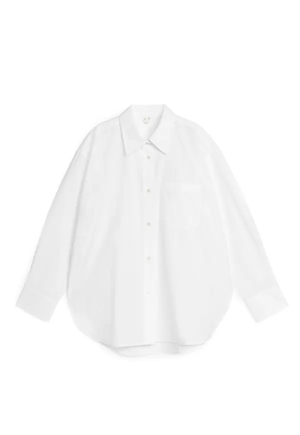 Oversized Cotton Shirt - White