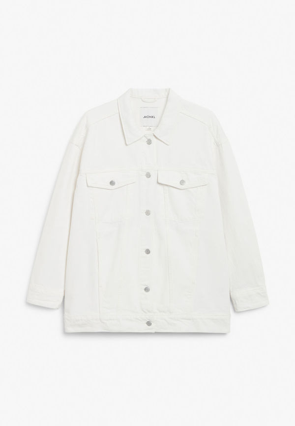 Oversized denim jacket - White