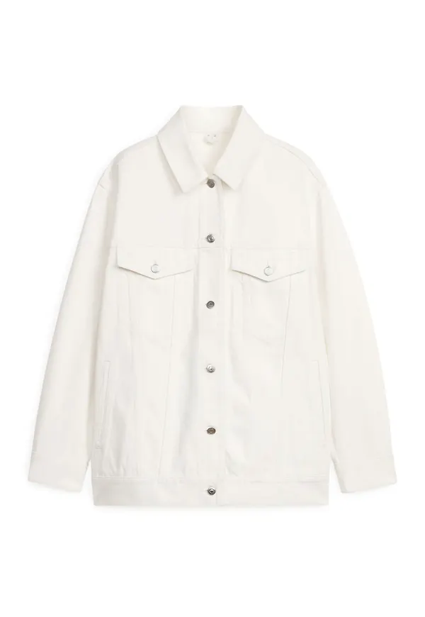 Oversized Denim Jacket - White