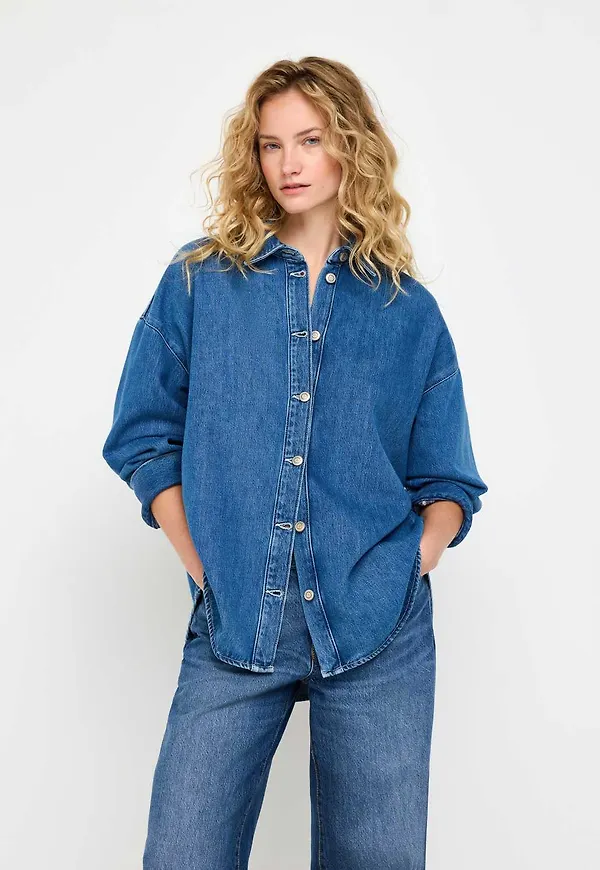 Oversized denimskjorta