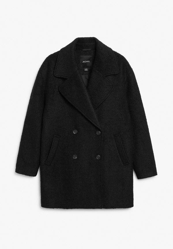 Oversized double breasted coat - Black