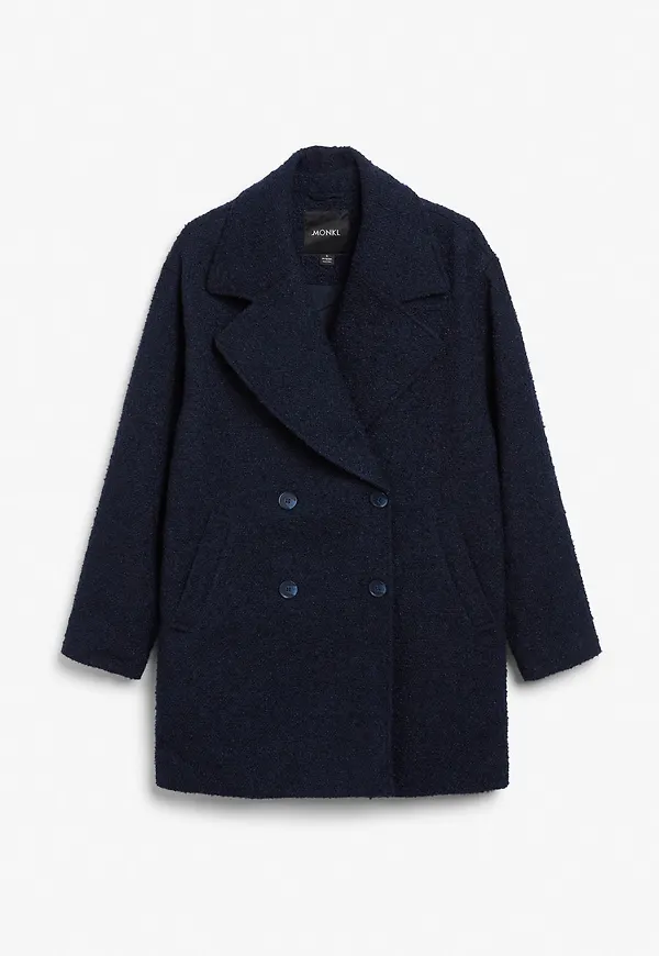 Oversized double breasted coat - Blue